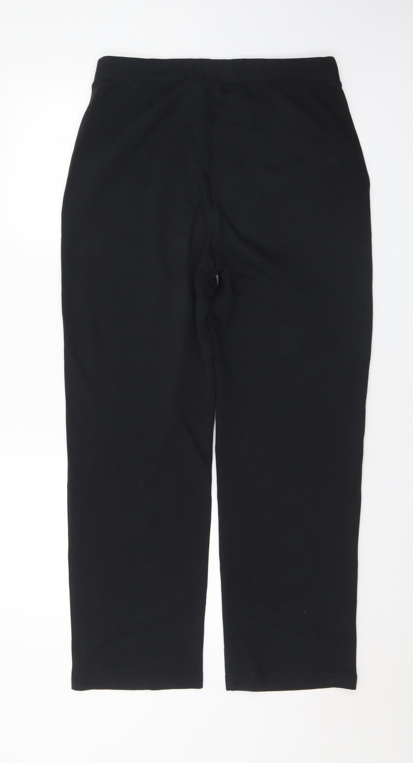 DASH Womens Black  Cotton Jogger Trousers Size 12 L28 in Regular