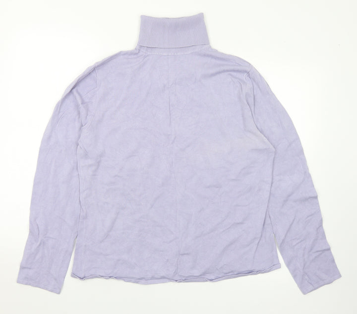 Vogue Womens Purple Roll Neck  Rayon Pullover Jumper Size 16   - 16-18