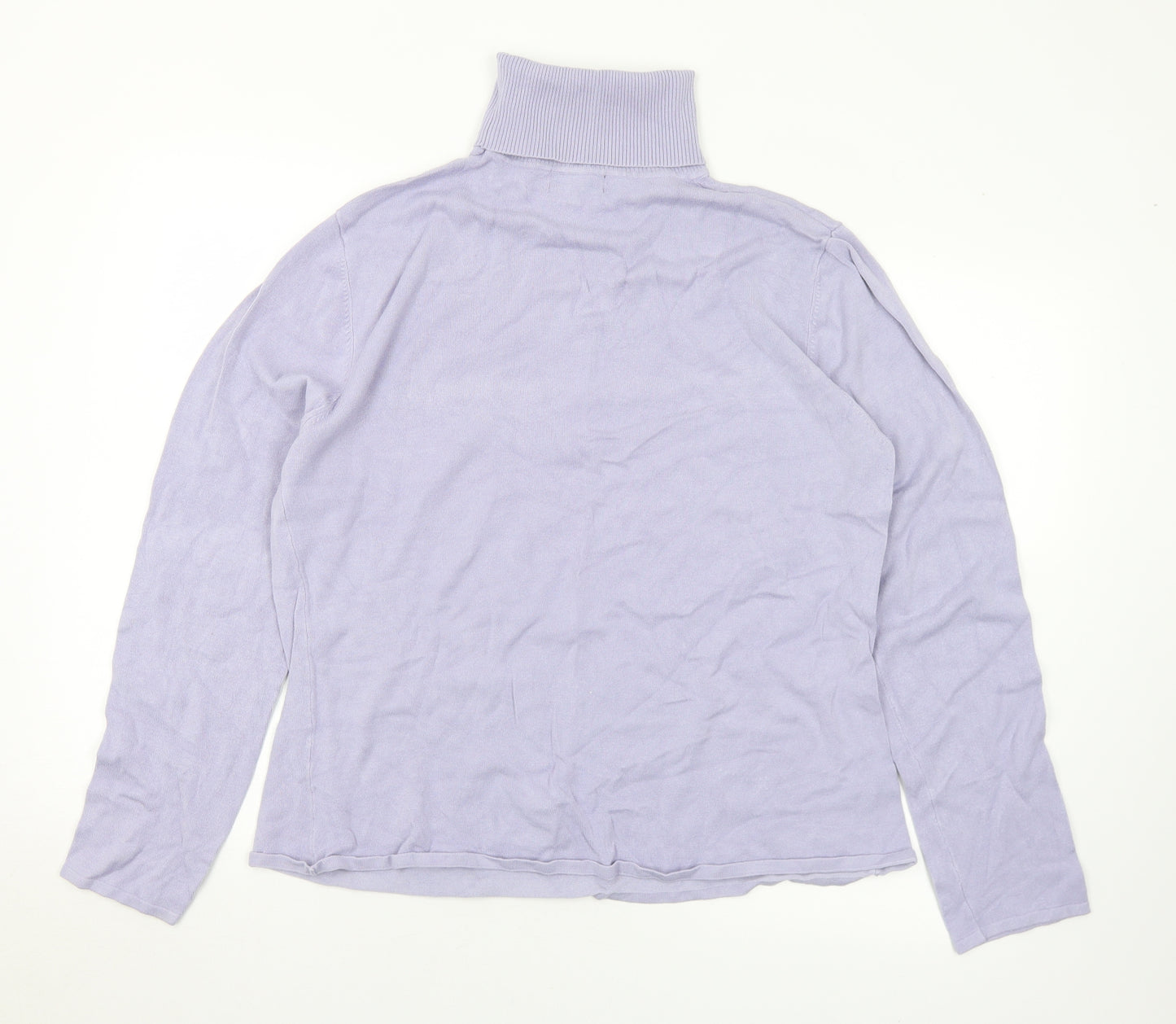 Vogue Womens Purple Roll Neck  Rayon Pullover Jumper Size 16   - 16-18