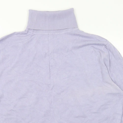 Vogue Womens Purple Roll Neck  Rayon Pullover Jumper Size 16   - 16-18