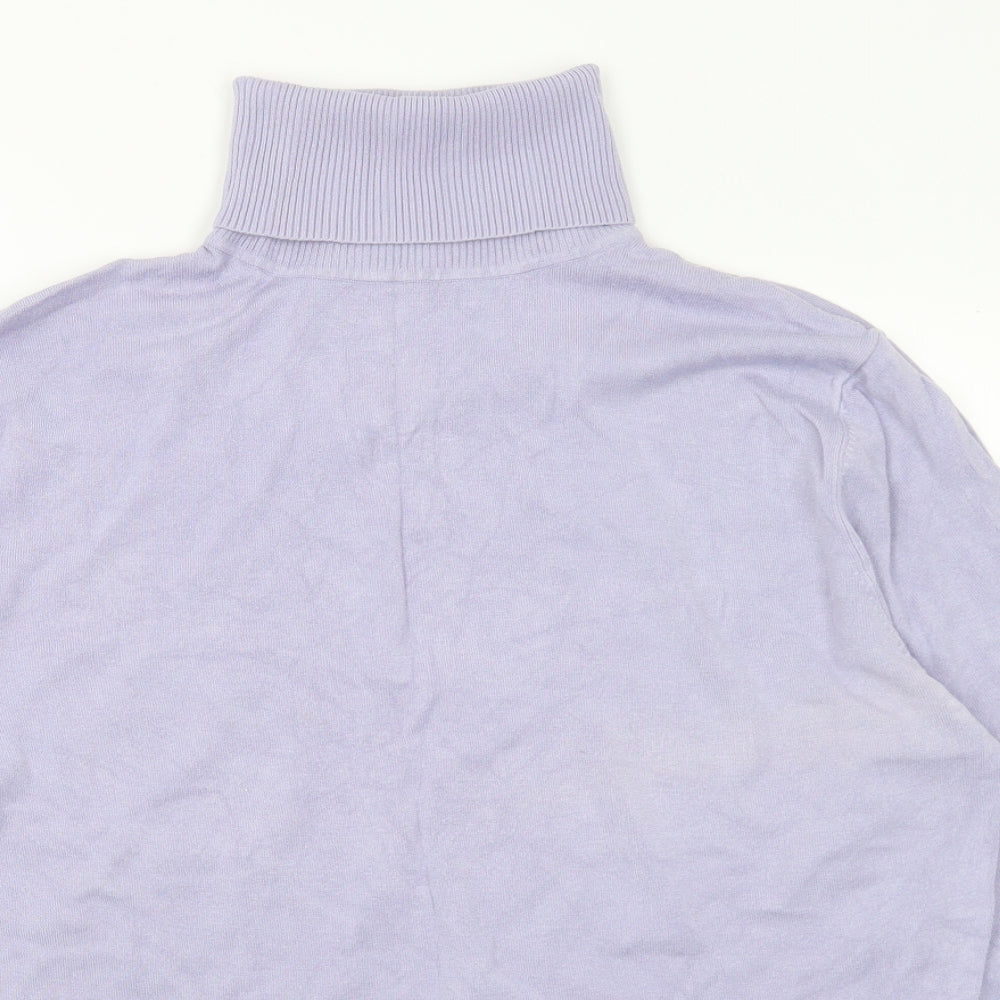 Vogue Womens Purple Roll Neck  Rayon Pullover Jumper Size 16   - 16-18
