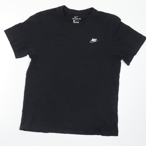 Nike Mens Black  Cotton  T-Shirt Size M Crew Neck