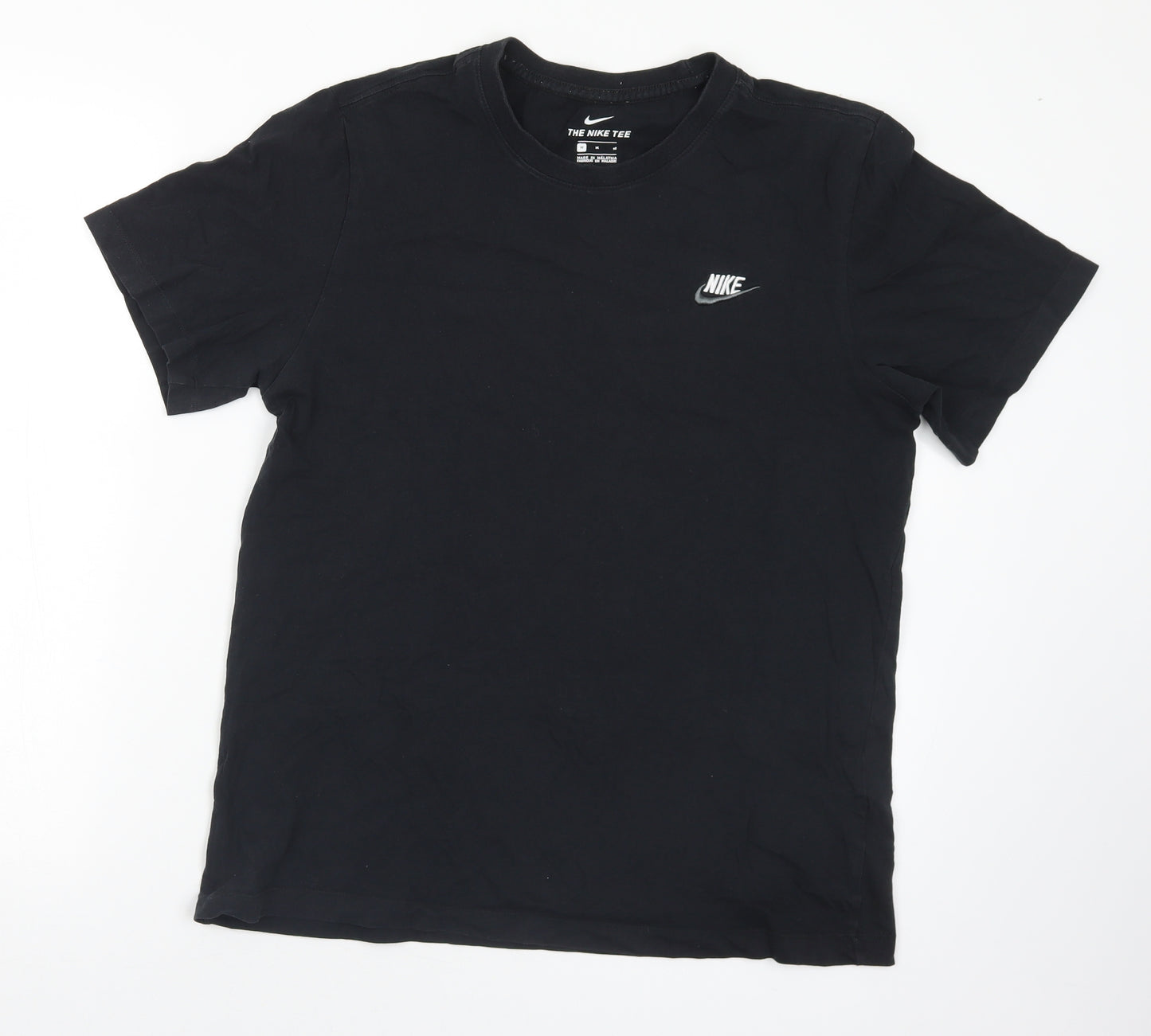 Nike Mens Black  Cotton  T-Shirt Size M Crew Neck