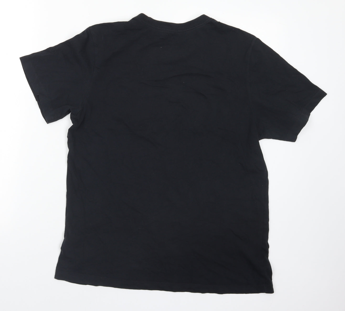 Nike Mens Black  Cotton  T-Shirt Size M Crew Neck