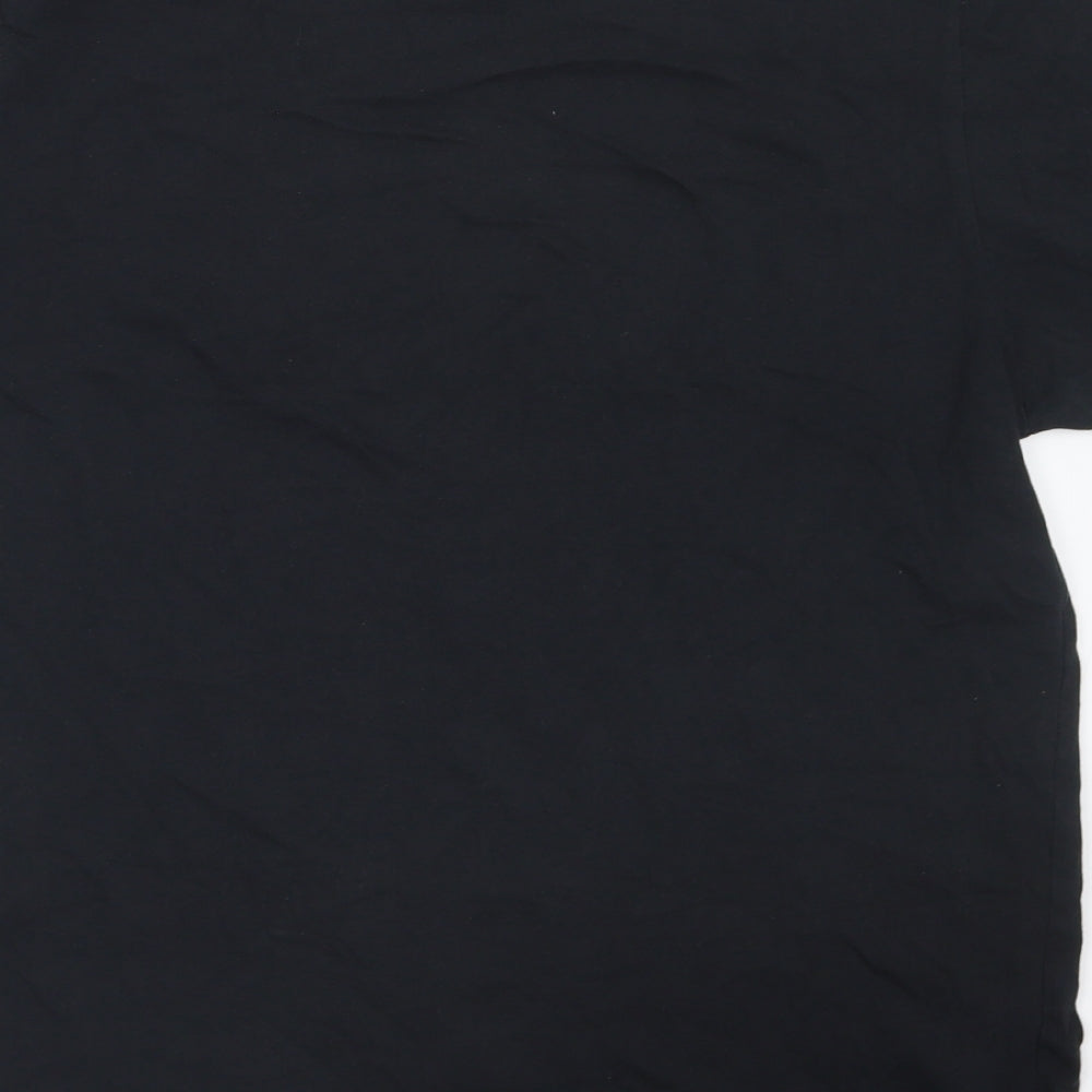 Nike Mens Black  Cotton  T-Shirt Size M Crew Neck