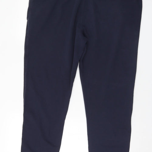 Preworn Mens Blue  Polyester Jogger Trousers Size 38 in L28 in Regular Drawstring