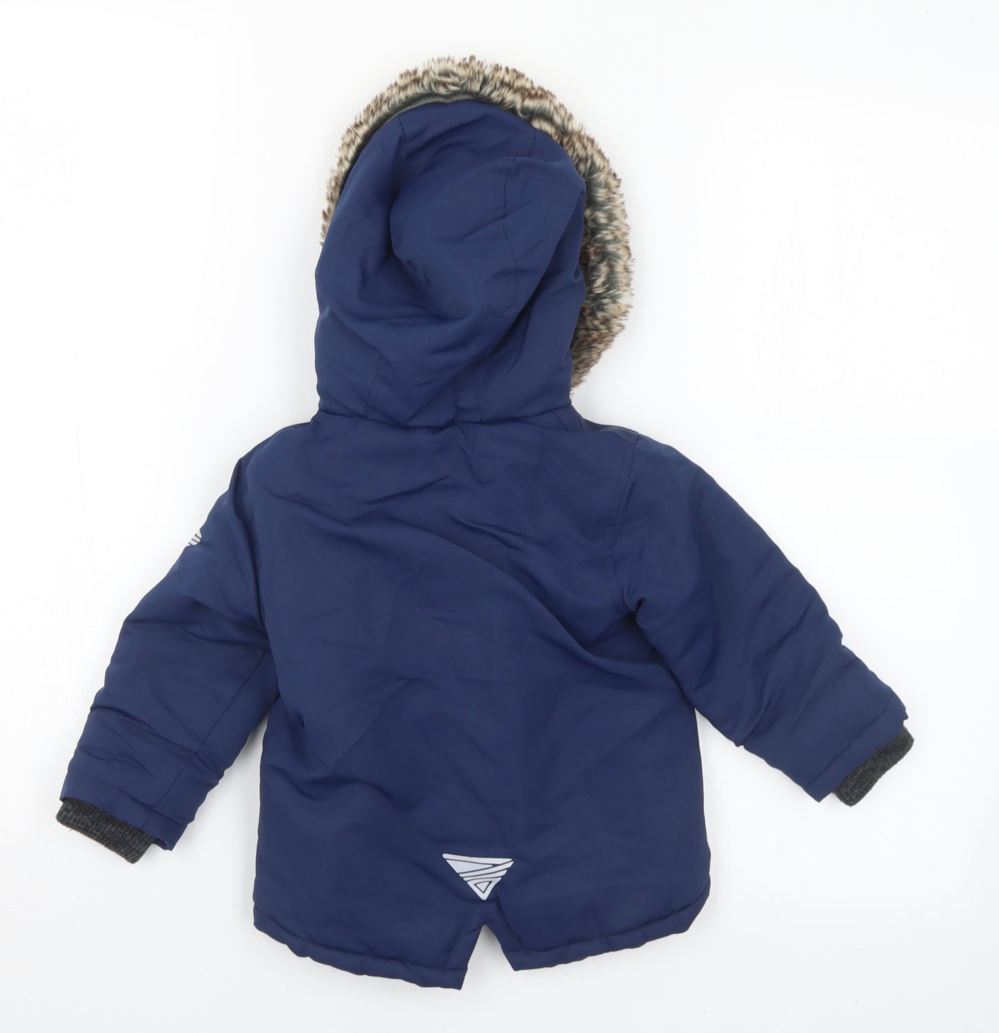 Primark Boys Blue   Basic Coat Coat Size 12-18 Months   Zip