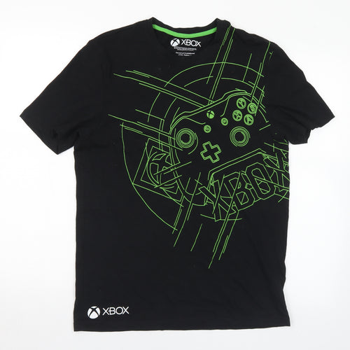 Primark Mens Black  Cotton  T-Shirt Size S Crew Neck  - Xbox