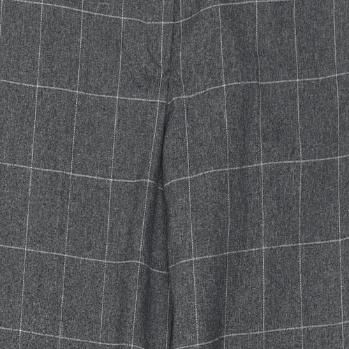 Gerard Womens Grey Check Polyester Trousers  Size 12 L28 in Regular