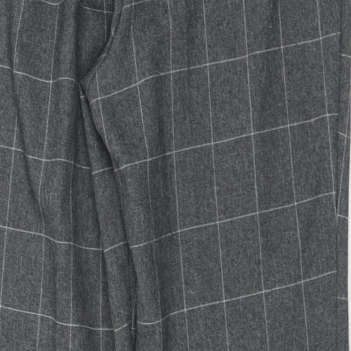 Gerard Womens Grey Check Polyester Trousers  Size 12 L28 in Regular