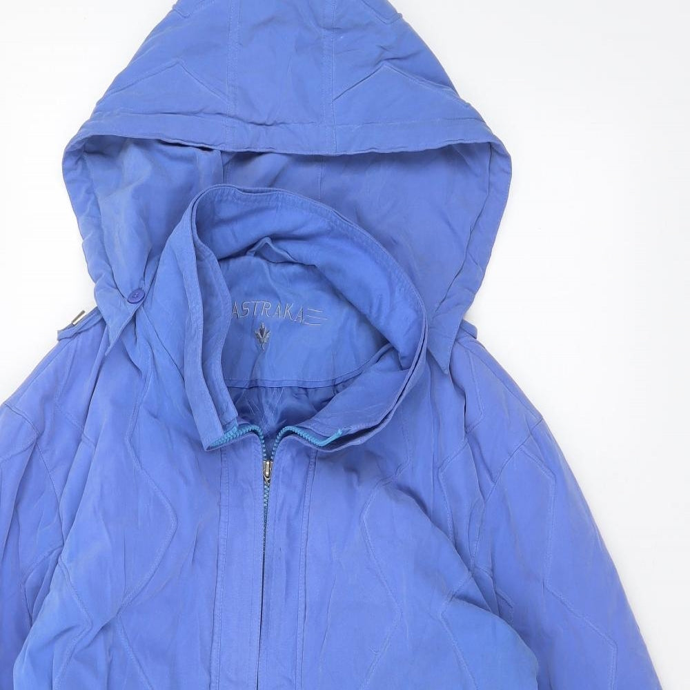 Astraka Womens Blue   Quilted Coat Size M  Zip