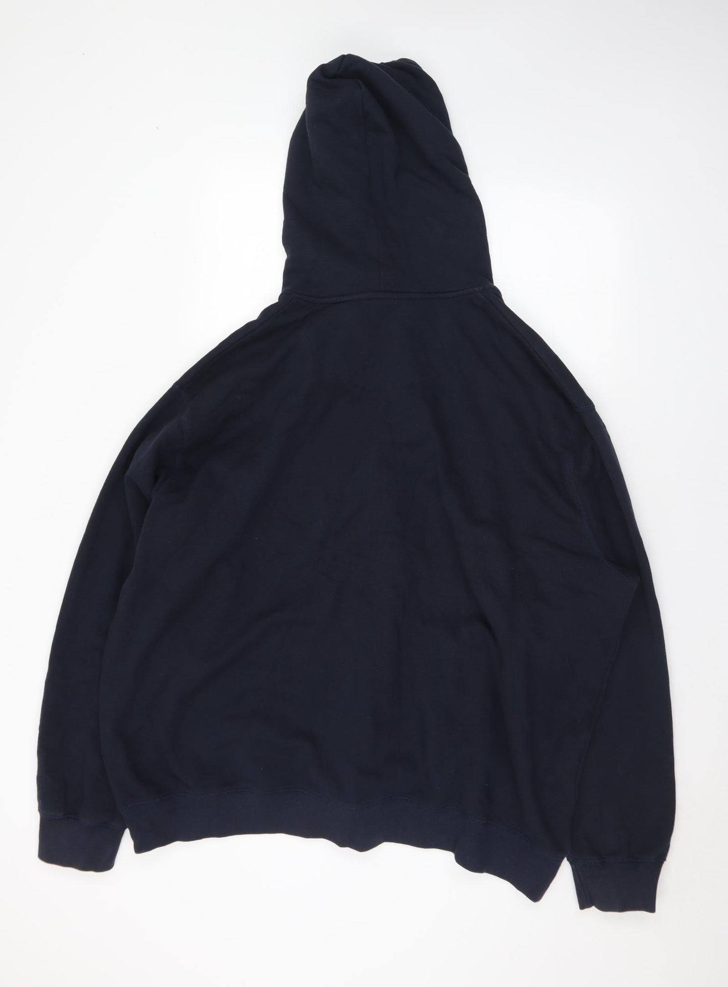 French Connection Mens Black  Cotton Full Zip Hoodie Size 3XL