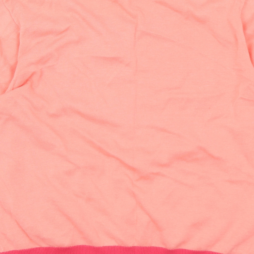 Monsoon Womens Pink Round Neck  Cotton Cardigan Jumper Size M