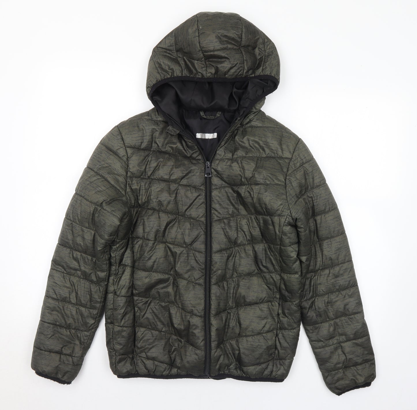 Primark Boys Green   Quilted Coat Size 12-13 Years  Zip