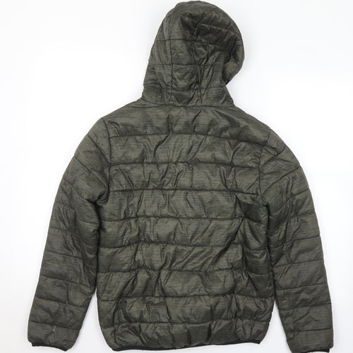 Primark Boys Green   Quilted Coat Size 12-13 Years  Zip