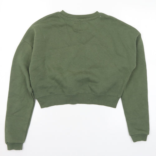 Russell Athletic Womens Green  Cotton Pullover Sweatshirt Size S   - Cropped. RSL