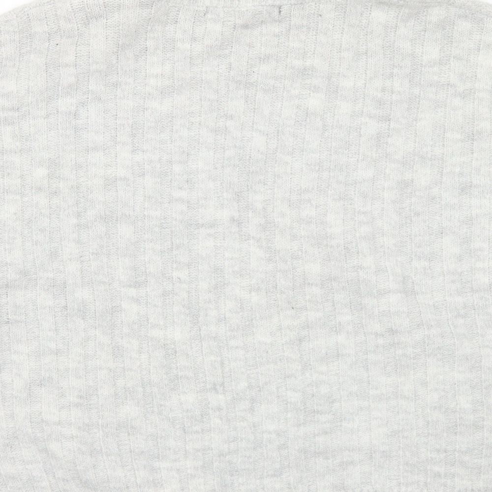 George Womens Grey Roll Neck  Acrylic Pullover Jumper Size M