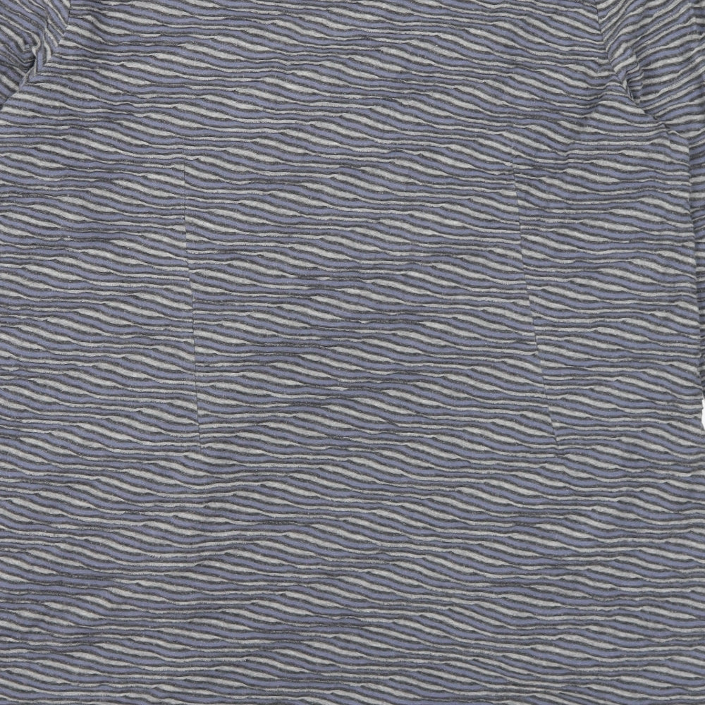 Adini Womens Grey  Cotton Tunic T-Shirt Size XL V-Neck