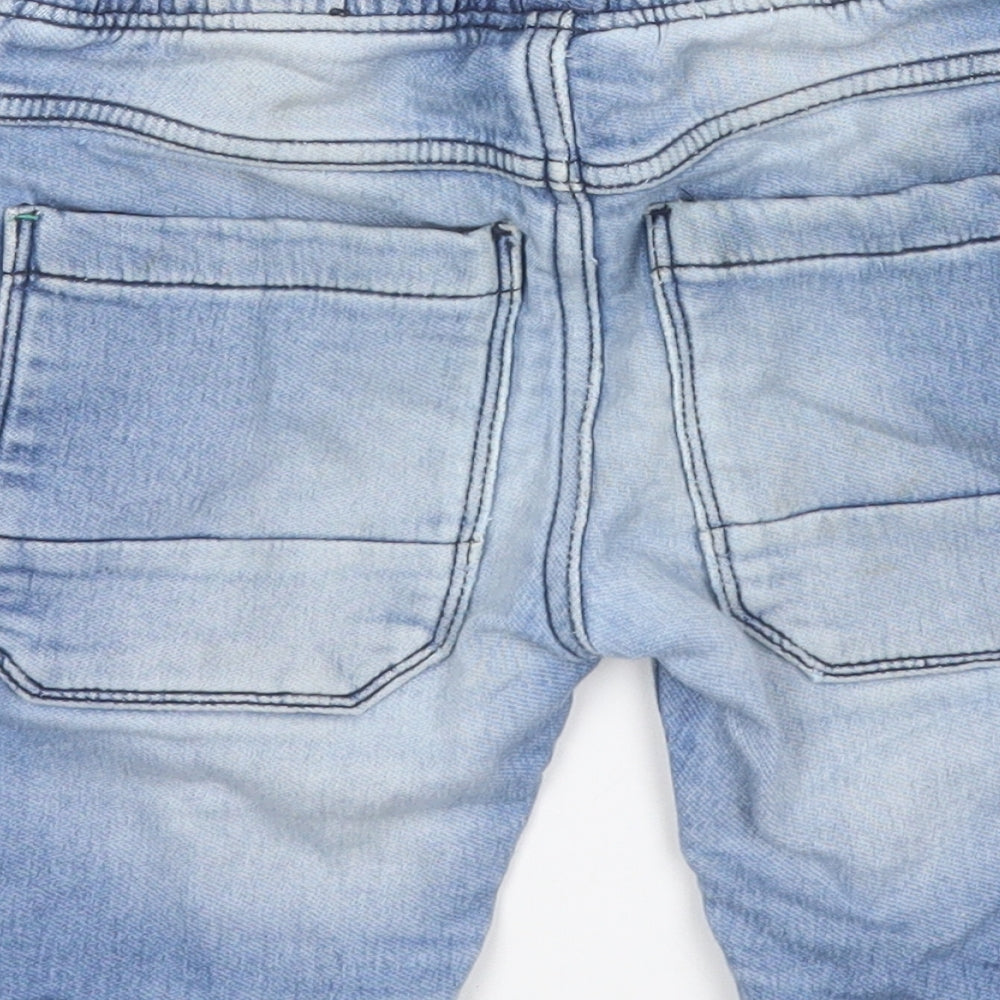 NEXT Boys Blue  Cotton Dungaree Shorts Shorts Size 5 Years  Regular