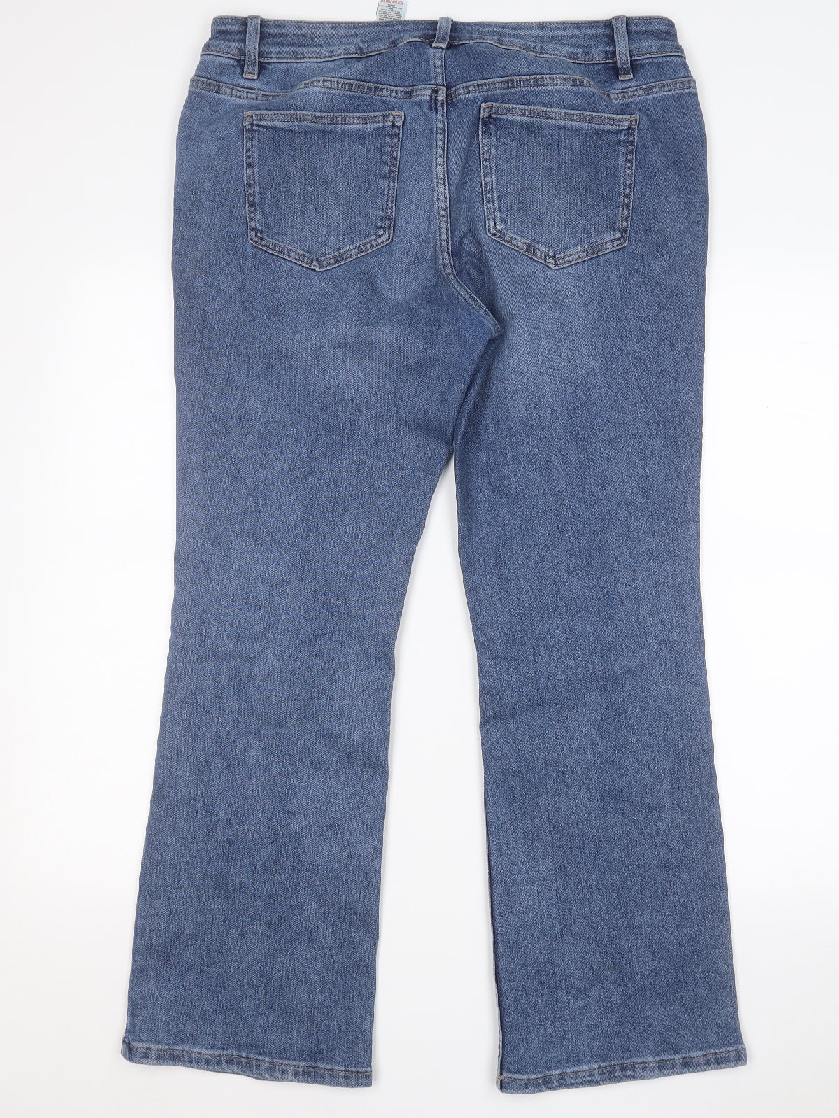 NEXT Womens Blue  Cotton Bootcut Jeans Size 16 L27 in Regular