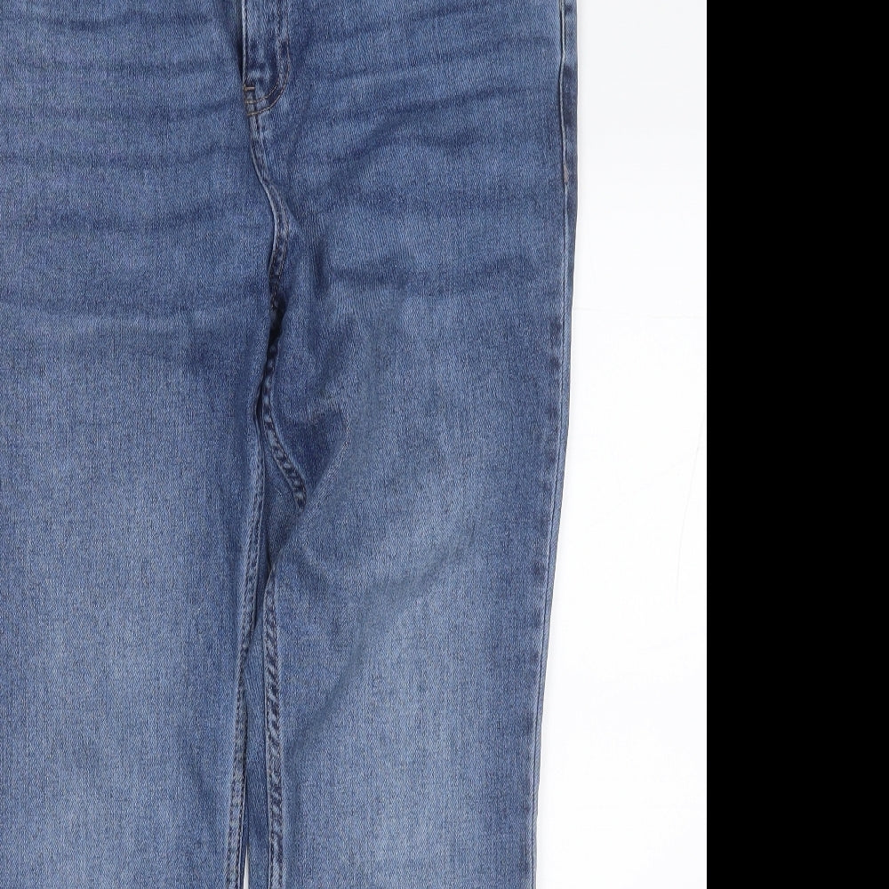 NEXT Womens Blue  Cotton Bootcut Jeans Size 16 L27 in Regular