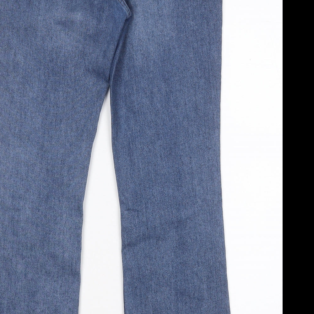 NEXT Womens Blue  Cotton Bootcut Jeans Size 16 L27 in Regular