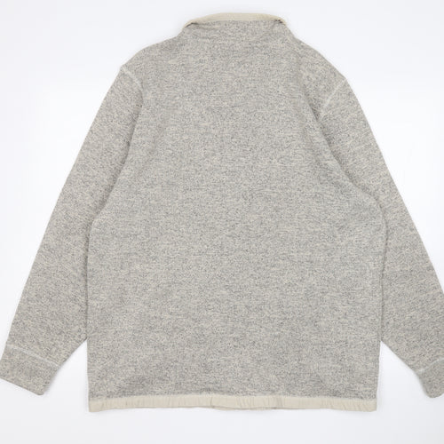George Mens Grey High Neck  Polyester Pullover Jumper Size 2XL