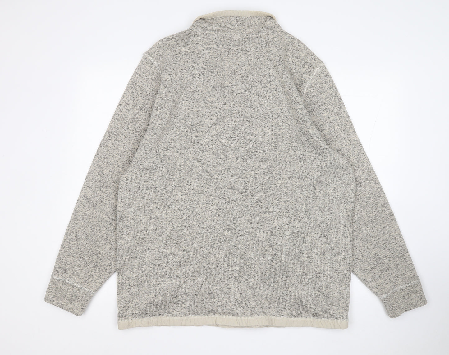 George Mens Grey High Neck  Polyester Pullover Jumper Size 2XL