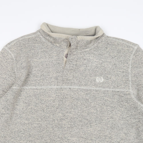 George Mens Grey High Neck  Polyester Pullover Jumper Size 2XL