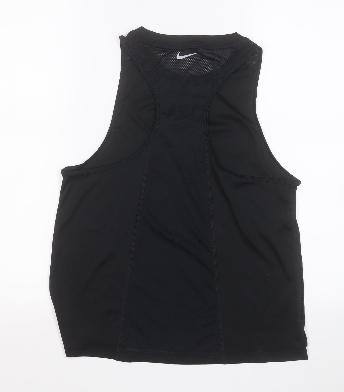 Nike Womens Black  Polyester Basic Tank Size M Round Neck