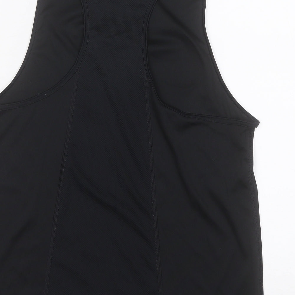 Nike Womens Black  Polyester Basic Tank Size M Round Neck