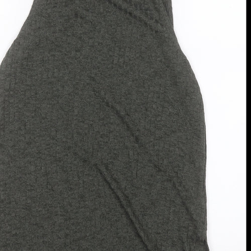 New Look Womens Green  Polyester Basic Tank Size 10 Round Neck