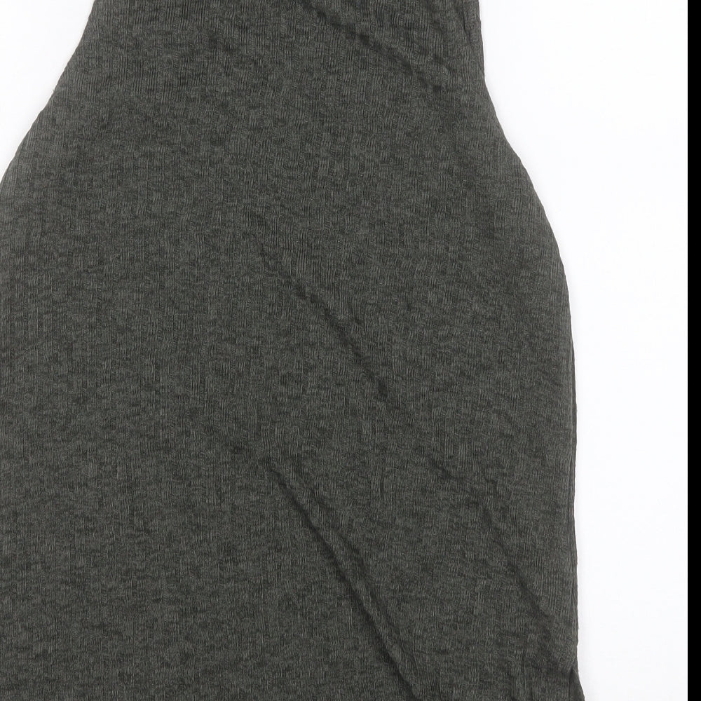 New Look Womens Green  Polyester Basic Tank Size 10 Round Neck