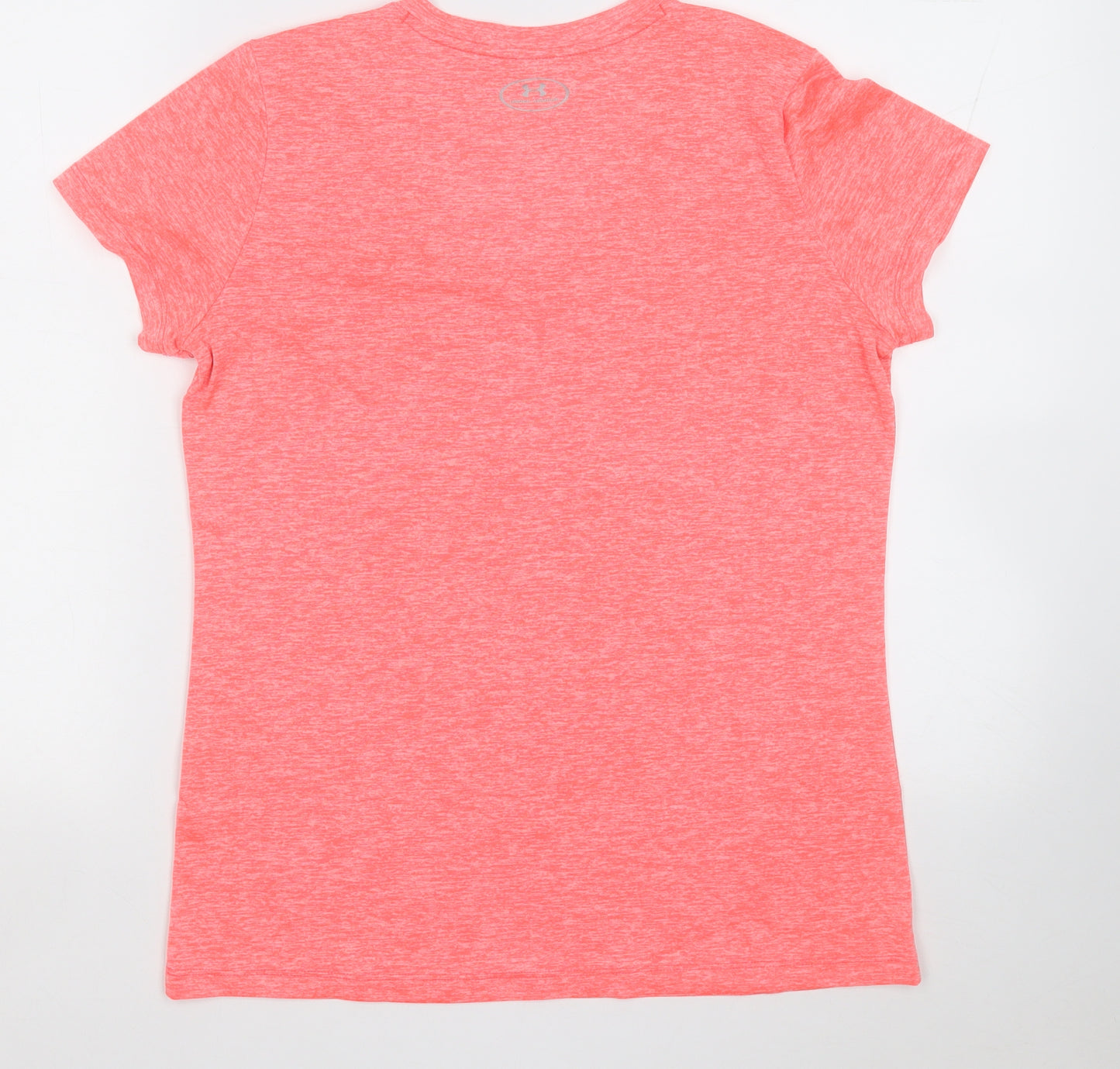 Under armour Womens Orange  Polyester Basic T-Shirt Size S V-Neck