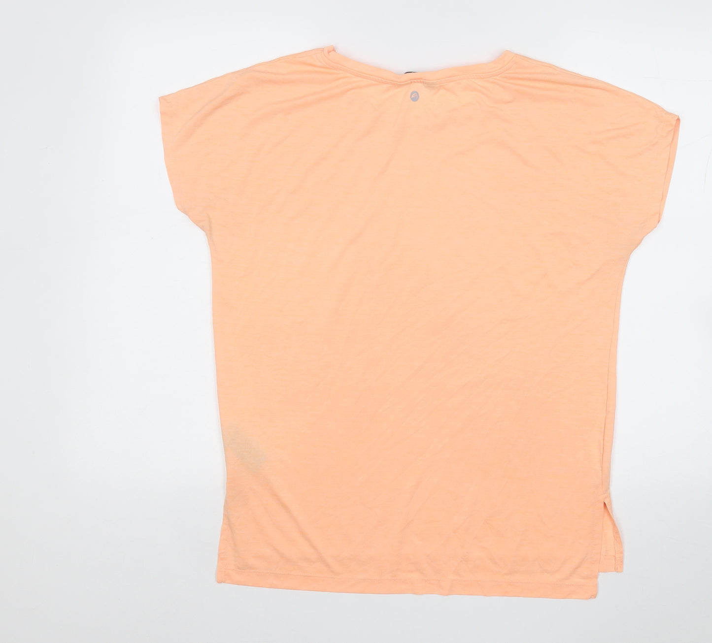 F&F Womens Orange  Polyester Basic T-Shirt Size S Round Neck