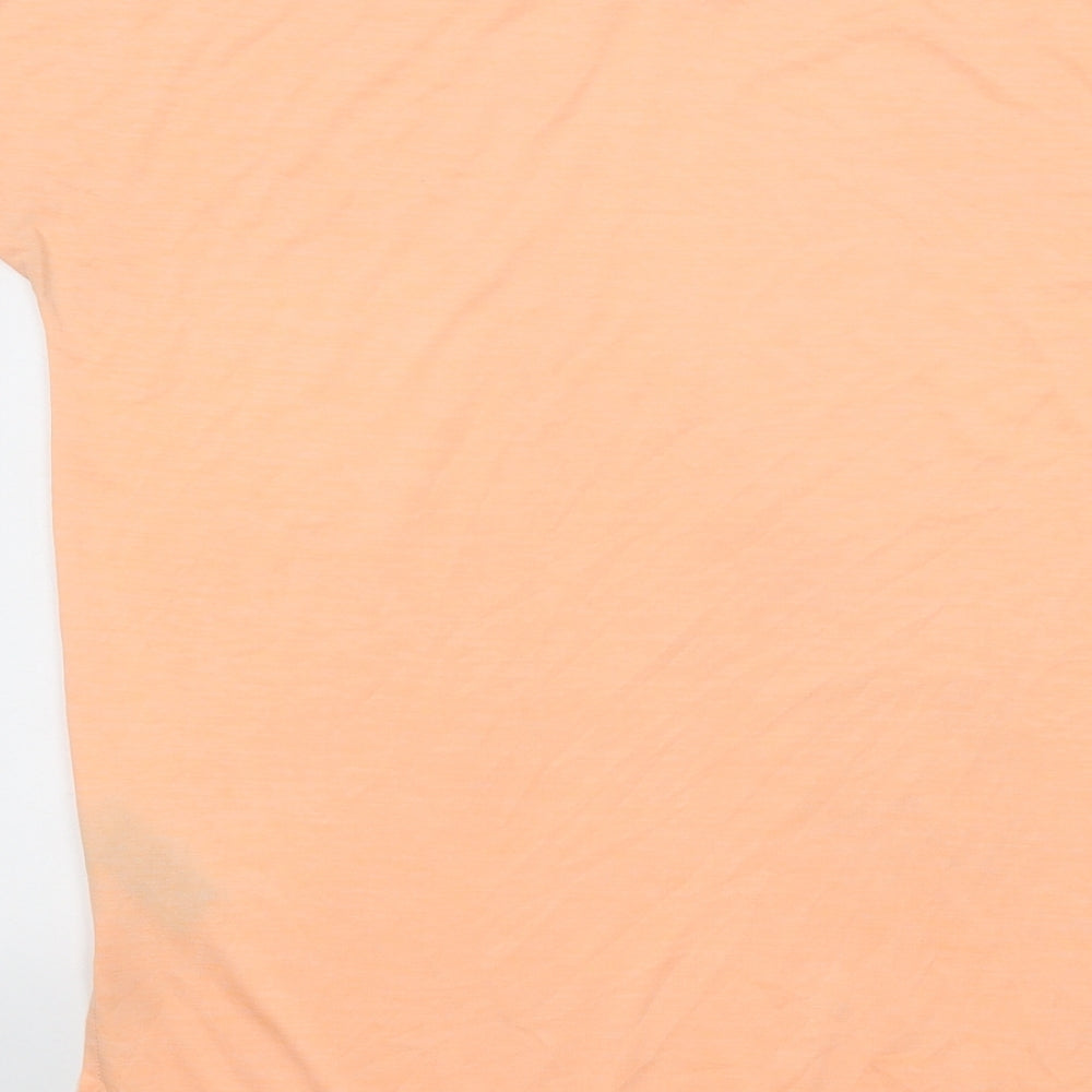 F&F Womens Orange  Polyester Basic T-Shirt Size S Round Neck