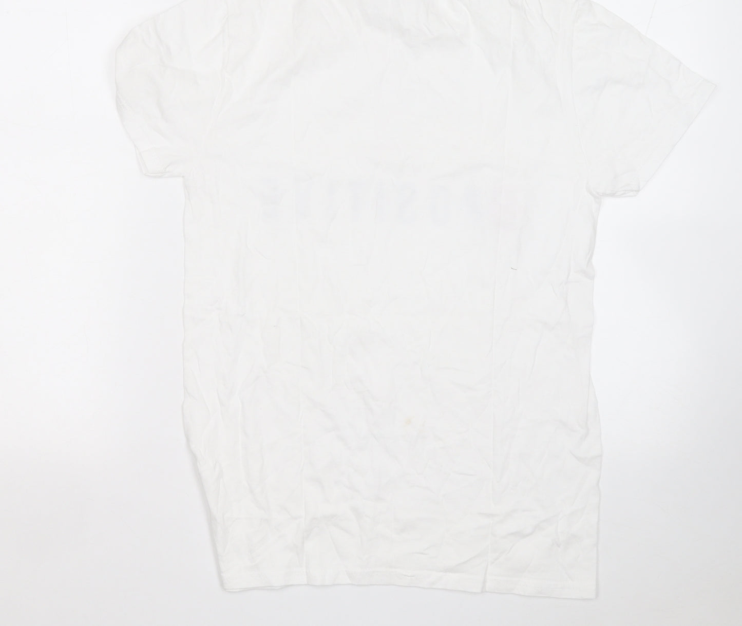 Fruit of the Loom Womens White  Cotton Basic T-Shirt Size S Round Neck - B Positive