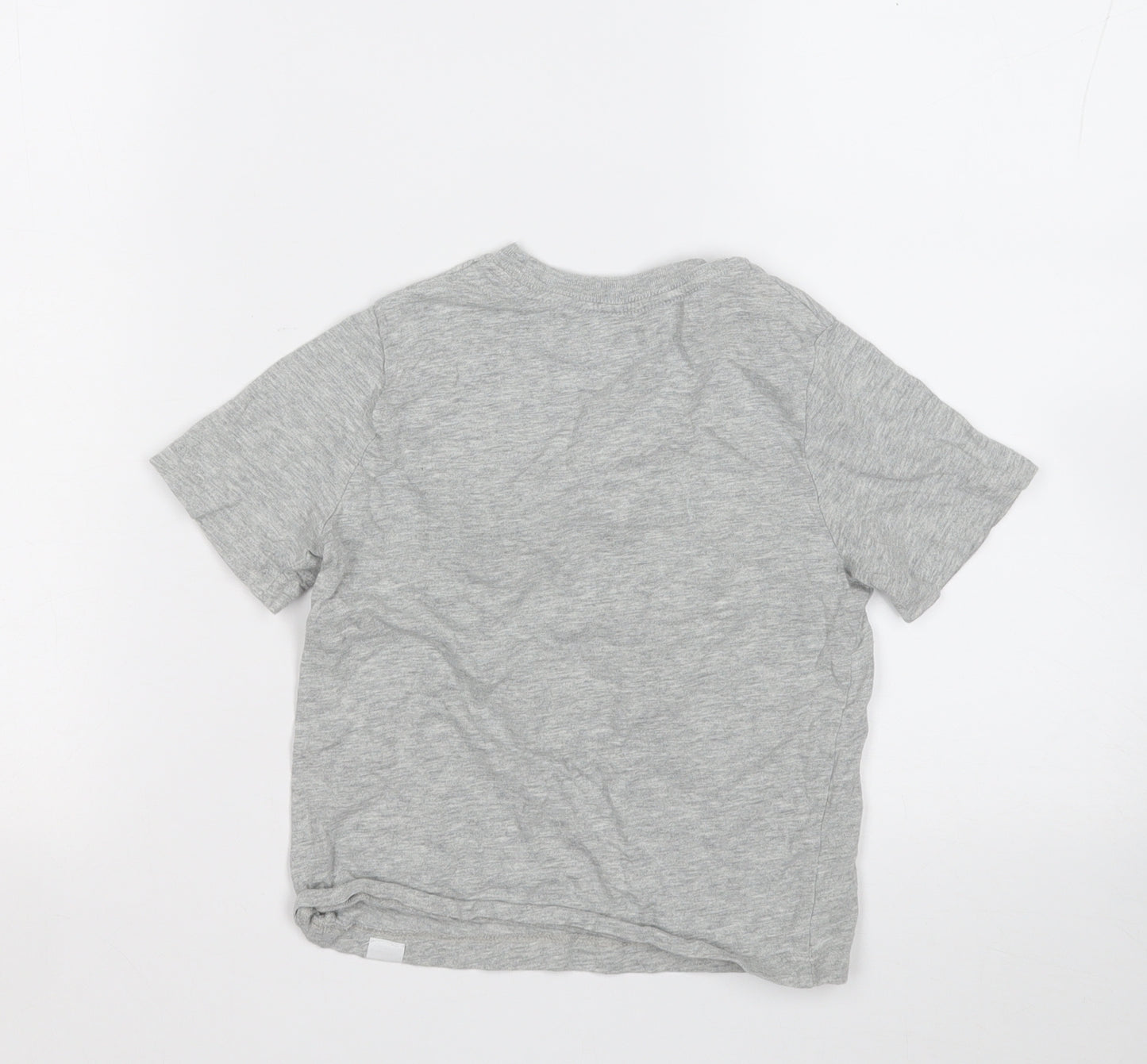 Gap Boys Grey  Cotton Basic T-Shirt Size 5 Years Round Neck  - Cars