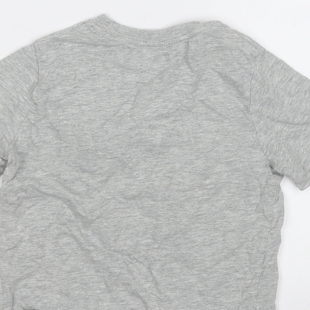 Gap Boys Grey  Cotton Basic T-Shirt Size 5 Years Round Neck  - Cars