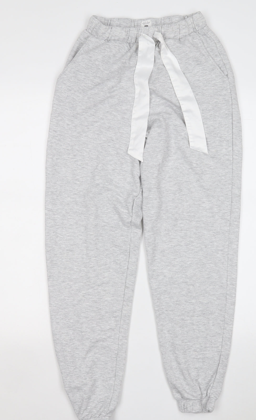 F&F Womens Grey  Polyester Jogger Trousers Size S L27 in Regular