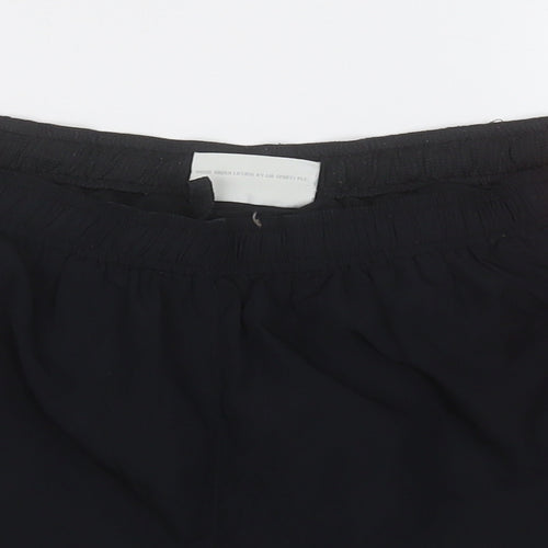 USA Pro Womens Black  Polyester Sweat Shorts Size 12  Regular