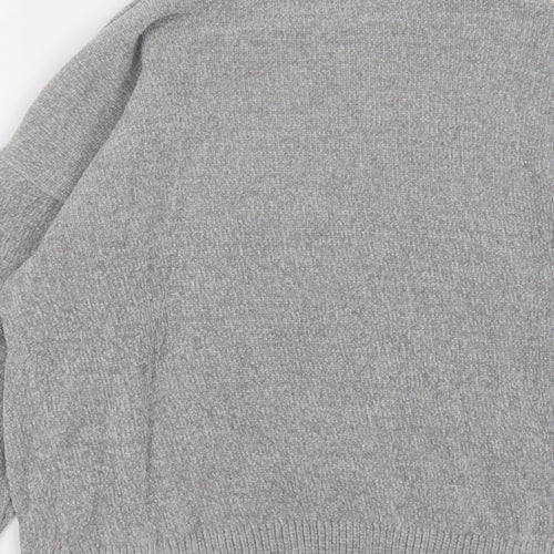 F&F Womens Grey Round Neck  Polyester Pullover Jumper Size 10