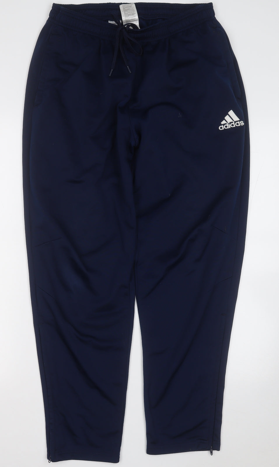 adidas Mens Blue  Polyester Jogger Trousers Size L L28 in Regular