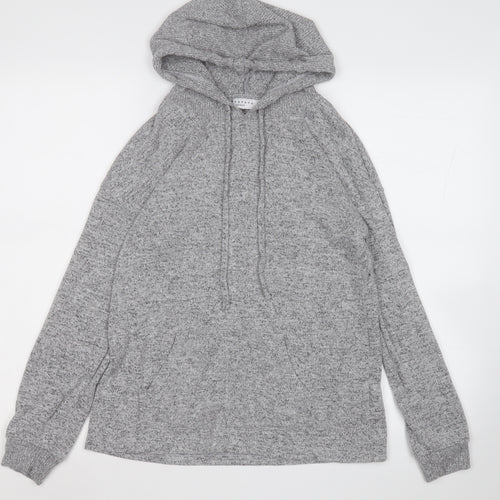 Papaya Womens Grey  Polyester Pullover Hoodie Size 10