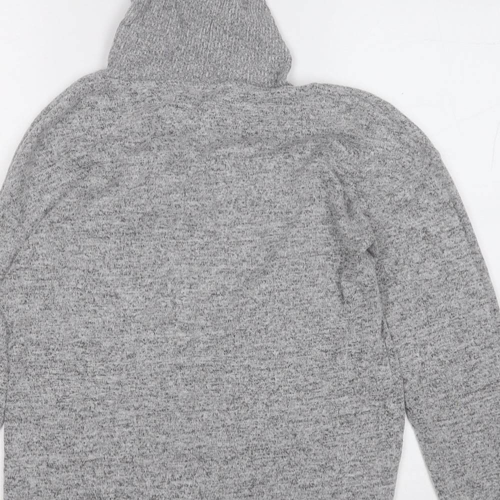 Papaya Womens Grey  Polyester Pullover Hoodie Size 10