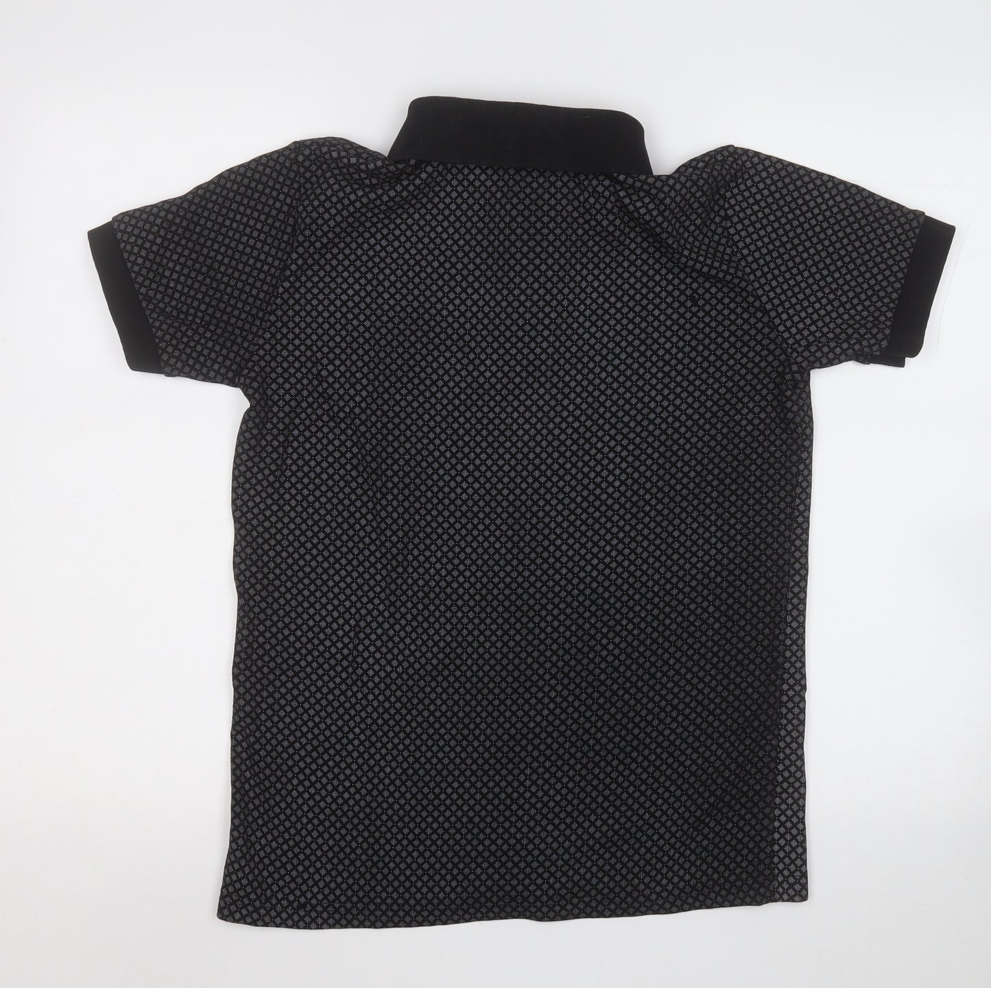 Polo Ralph Lauren Mens Black Geometric Cotton  Polo Size XL Collared