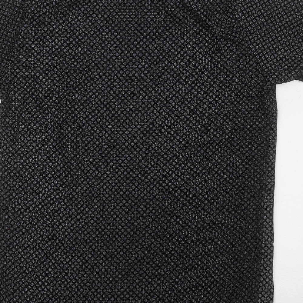 Polo Ralph Lauren Mens Black Geometric Cotton  Polo Size XL Collared