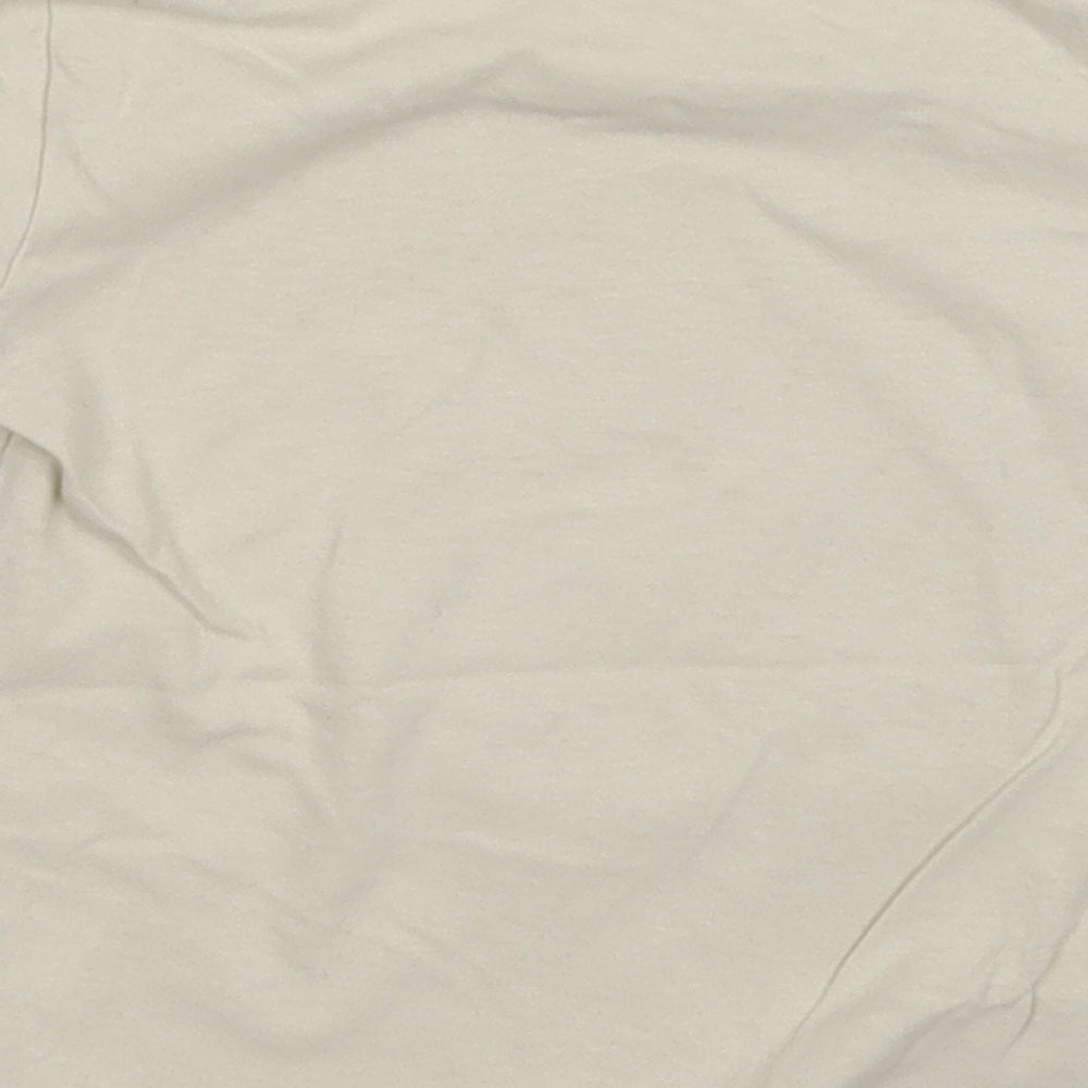 Dunnes Stores Boys Beige  Cotton Basic T-Shirt Size 9-12 Months Round Neck  - Tiger I'm the boss