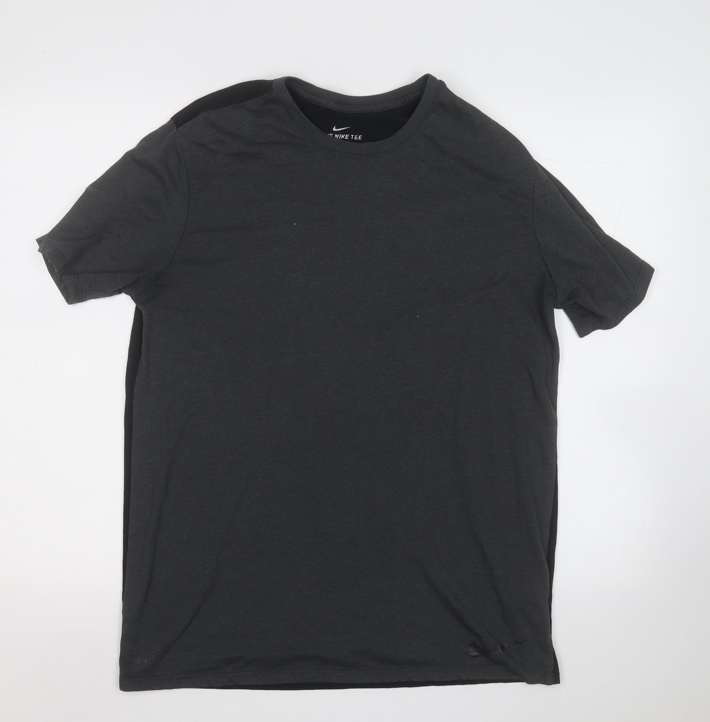 Nike Mens Grey  Cotton  T-Shirt Size L Round Neck