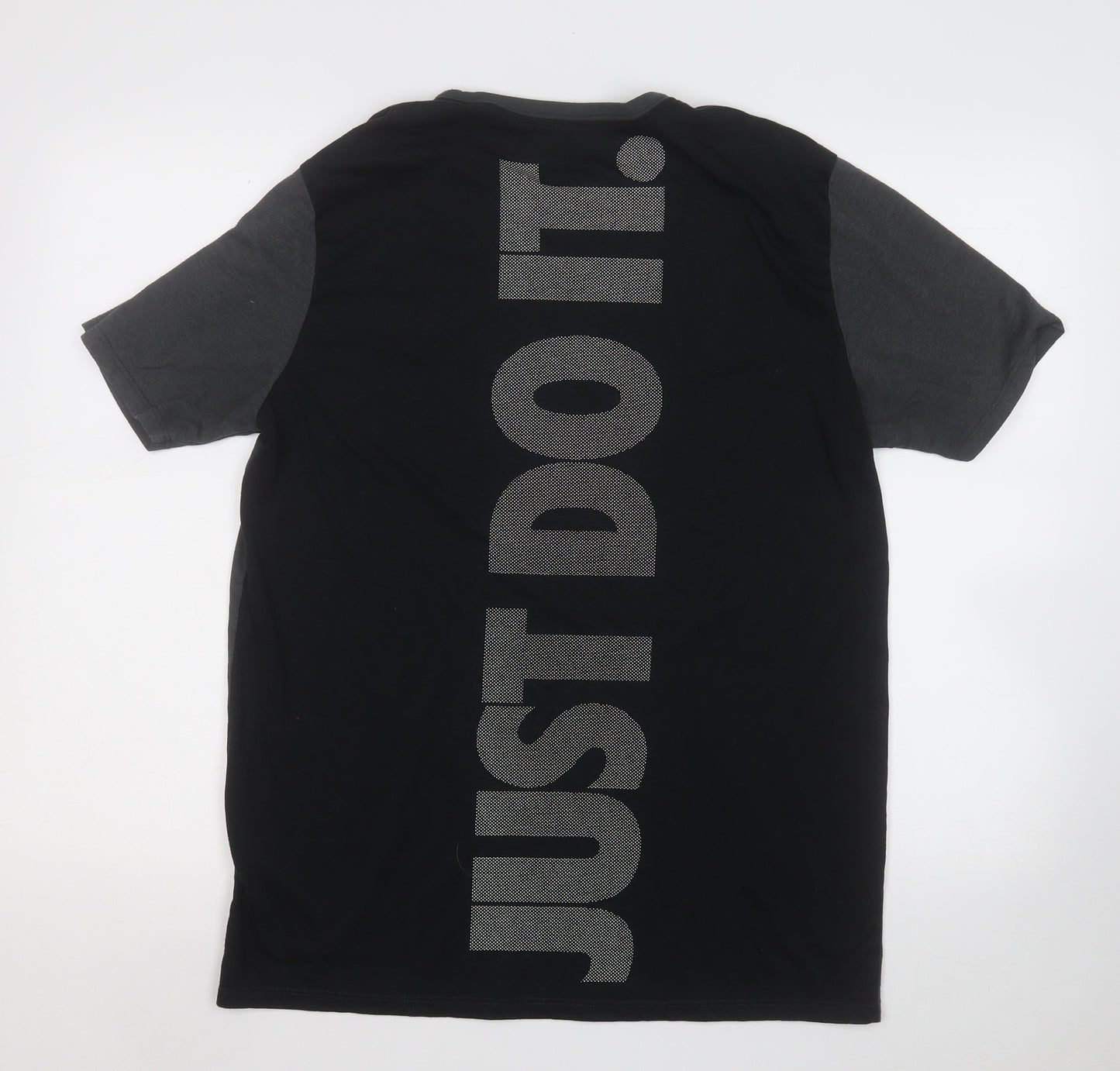 Nike Mens Grey  Cotton  T-Shirt Size L Round Neck